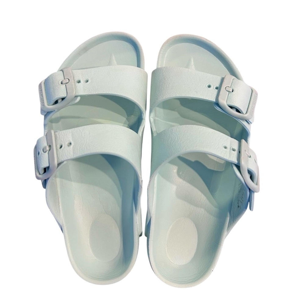 Kids Birkenstock Arizona Sea Foam Green Sandals SZ 28 Toddler